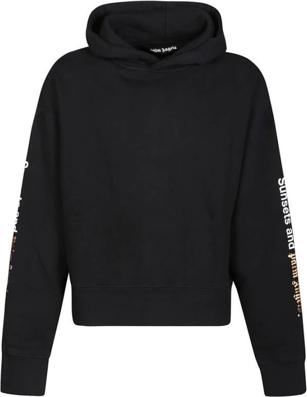 Palm Angels Zwart Wit Sunsets Sweatshirt Zwart Heren