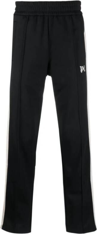 Palm Angels Zwarte broek met elastische tailleband Zwart Heren