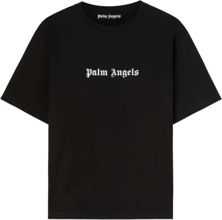 Palm Angels Zwarte T-shirts en Polos met Pinaforemetal Black Heren