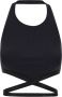 Palm Angels Gekruiste Taille Rib Top Black Dames - Thumbnail 1