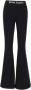 Palm Angels Zwarte broek met hoge taille en elastische tailleband Black Dames - Thumbnail 1