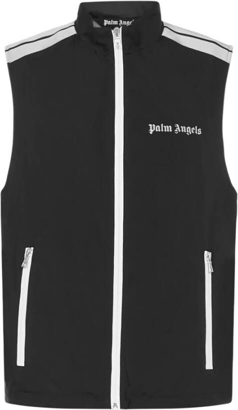 Palm Angels Zwarte Gestreepte Vest voor Heren Zwart Heren
