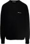 Palm Angels Zwarte Crewneck Sweater met Geborduurd Logo Black Heren - Thumbnail 1