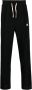 Palm Angels Zwarte Monogram-geborduurde Track Pants Zwart Heren - Thumbnail 1