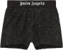 Palm Angels Zwarte Shorts met Elastische Tailleband Zwart Dames - Thumbnail 1
