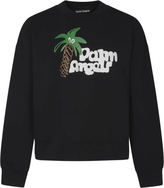 Palm Angels Zwarte Sketchy Classic Sweaters Zwart Heren