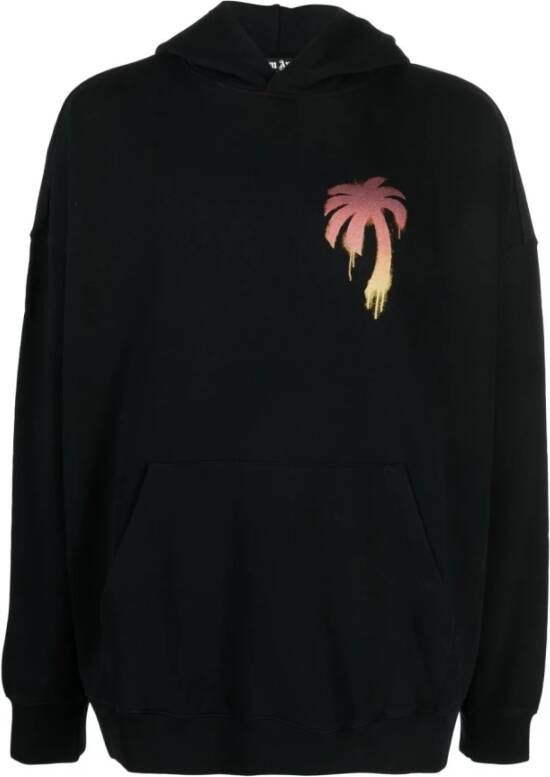 Palm Angels Zwarte Sweaters met I Love PA Hoody Zwart Heren