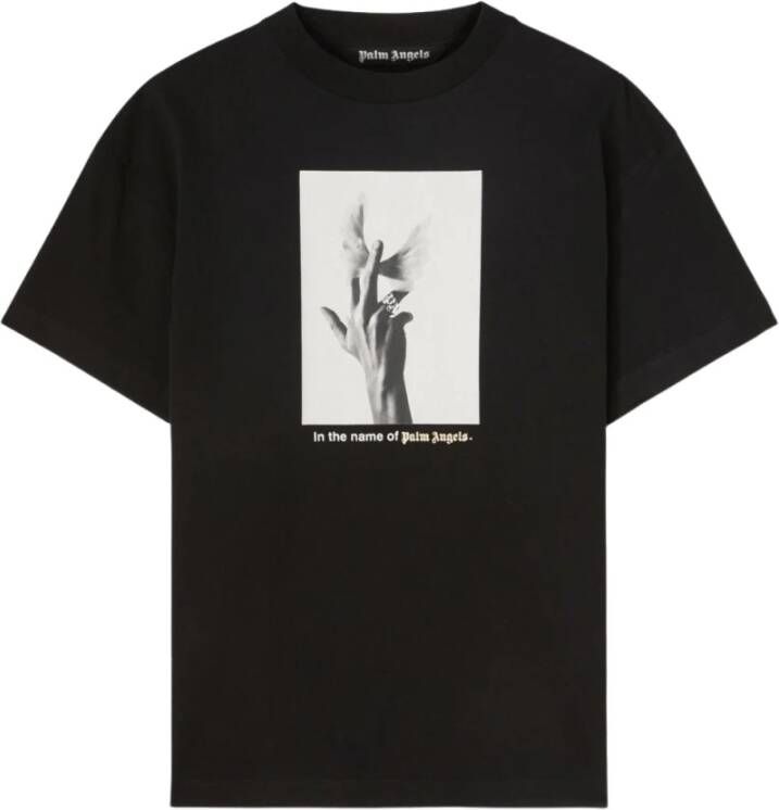 Palm Angels Zwarte T-shirts en Polos Collectie Zwart Heren