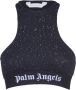 Palm Angels Zwarte Top met Pinafore Metalen Detail Black Dames - Thumbnail 3