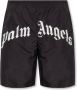 Palm Angels Zwarte gebogen logo zwembroek Black Heren - Thumbnail 2
