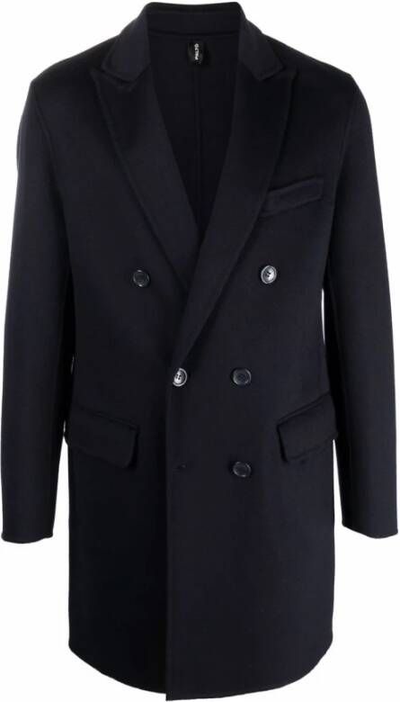 Paltò Double-Breasted Coats Blauw Heren