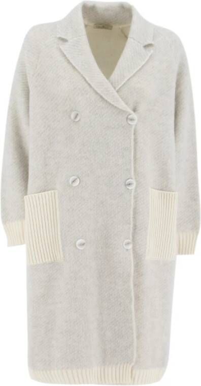 Panicale Single-Breasted Coats Beige Dames