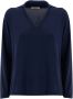 Panicale V-neck Knitwear Blauw Dames - Thumbnail 1