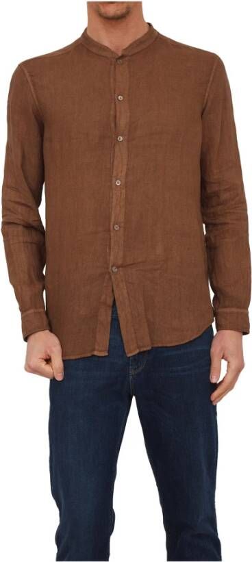 Paolo Pecora Casual overhemd Brown Heren