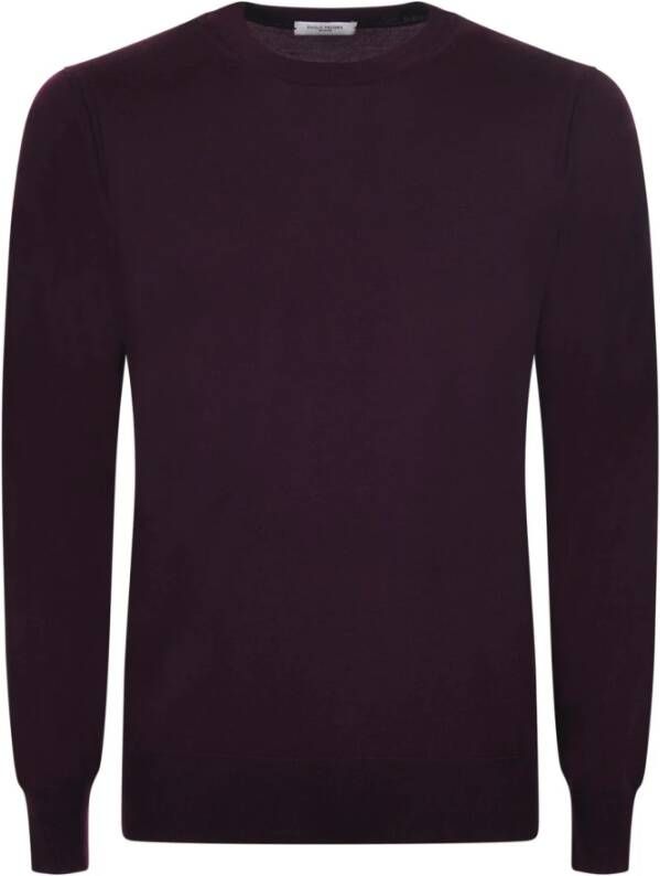 Paolo Pecora Donkerpaarse Sweaters voor Heren Purple Heren