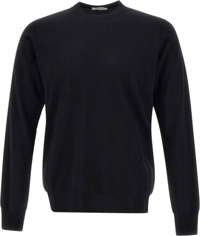 Paolo Pecora Round-neck Knitwear Zwart Heren