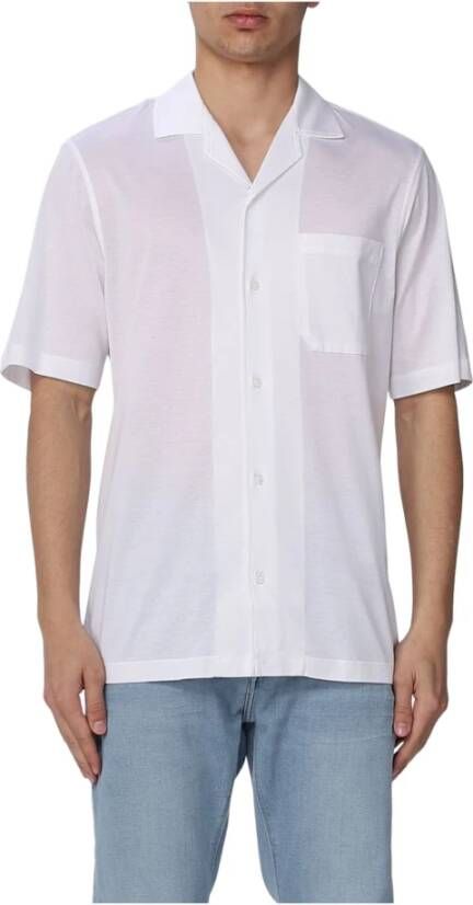 Paolo Pecora Short Sleeve Shirts White Heren