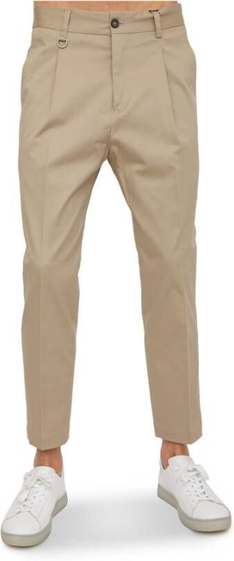 Paolo Pecora Straight Trousers Beige Heren