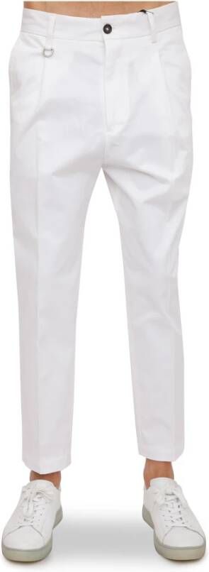 Paolo Pecora Straight Trousers Wit Heren