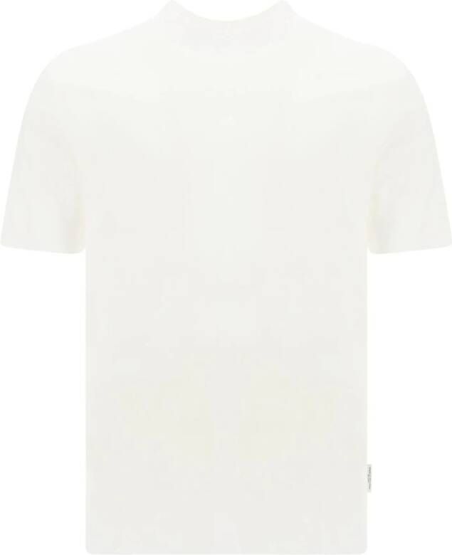 Paolo Pecora Monochrome Katoenen T-Shirt White Heren