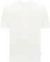 Paolo Pecora Monochrome Katoenen T-Shirt White Heren - Thumbnail 1