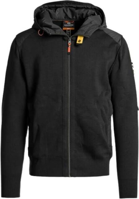 Parajumpers Casual Zip-Up Merino Wol Trui Zwart Heren