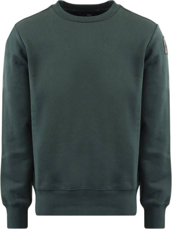 Parajumpers Crew Neck Sweater in Donkergroen Green Heren