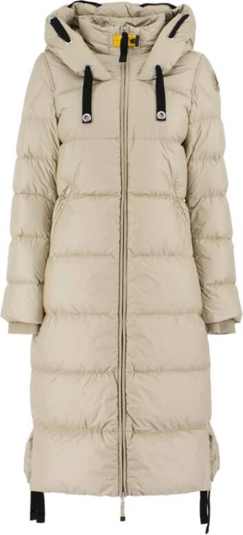 Parajumpers Lange waterafstotende donsjas Beige Dames