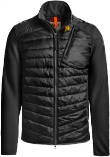 Parajumpers Zwarte hybride jas met fleece en donsvulling Black Heren