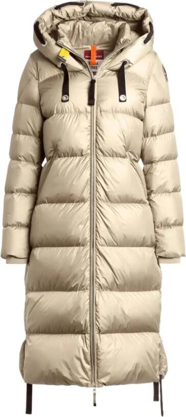 Parajumpers Lange waterafstotende donsjas Beige Dames