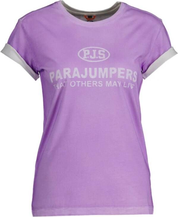 Parajumpers T-Shirts Stijlvolle Collectie Purple Dames
