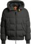 Parajumpers Wilmont Gevoerde Bomber met Capuchon Maat L Kleur: 0541 Zwart Grijs Heren - Thumbnail 1
