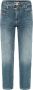Para Mi high waist tapered fit jeans Bowie (Belt) Daily Denims medium blue denim - Thumbnail 2
