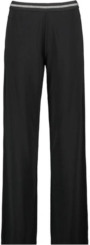 Parami Stijlvolle Straight Broeken voor Vrouwen Zwart Dames