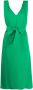 P.a.r.o.s.h. Groene Tie-Front Mouwloze Midi Jurk Green Dames - Thumbnail 1