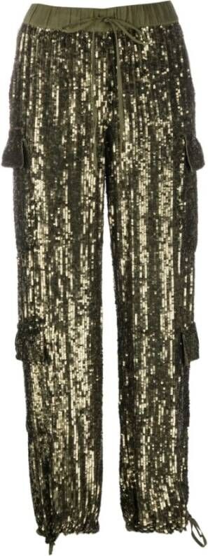 P.a.r.o.s.h. Leather Trousers Groen Dames