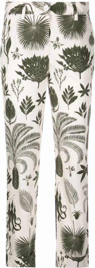 P.a.r.o.s.h. Grafische Print Groene Katoenen Broek Multicolor Dames
