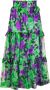 P.a.r.o.s.h. Groene Zijden Maxi Rok Multicolor Dames - Thumbnail 1