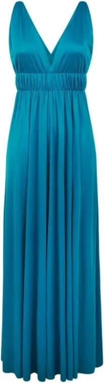 P.a.r.o.s.h. Elegante Turquoise Midi Jurk Blue Dames