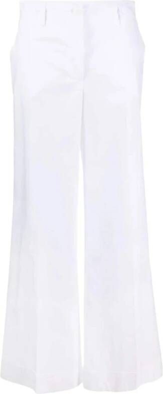 P.a.r.o.s.h. Witte katoenen broek voor vrouwen White Dames