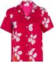 P.a.r.o.s.h. Bloemen Satijnen Overhemd met Jas-Kraag Multicolor Dames - Thumbnail 1