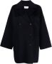 P.a.r.o.s.h. Marineblauwe Kasjmier Dubbelrijige Jas Blauw Dames - Thumbnail 1