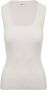 P.a.r.o.s.h. Witte Katoen Nylon Tank Top White Dames - Thumbnail 1