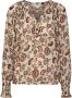Part Two Japanse Bloemenprint Blouse Beige Dames - Thumbnail 1