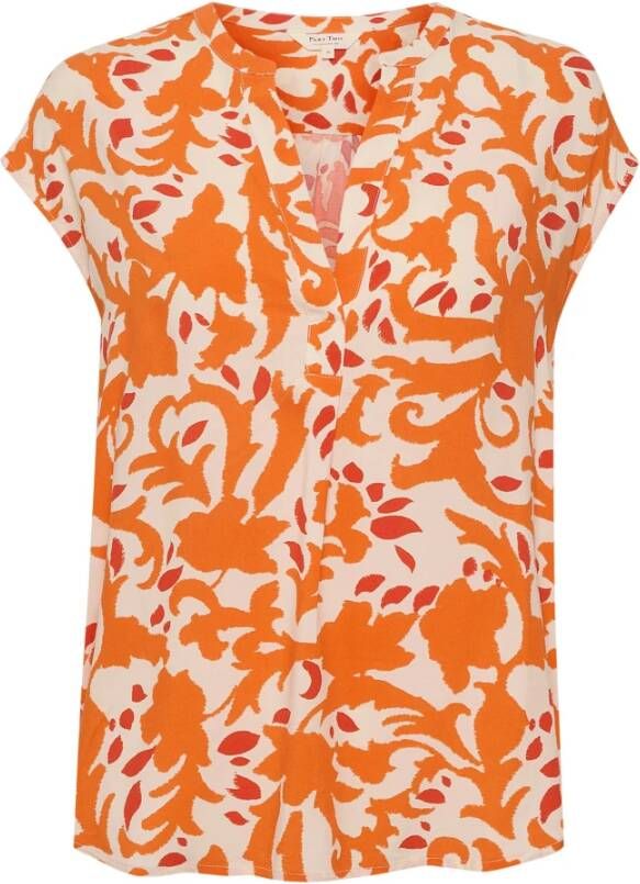 Part Two Mandarin Orange Ornament Blouse Orange Dames