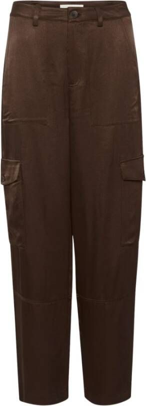 Part Two Cargo-geïnspireerde Straight-leg Broek 30308253 Hot Fudge Bruin Dames
