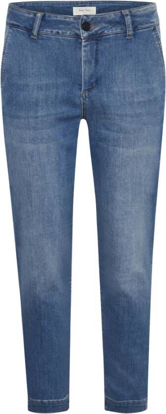Part Two Casual Cropped Jeans Blauw Dames