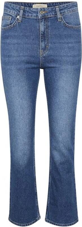 Part Two Donkere Vintage Denim Flared Jeans Blauw Dames