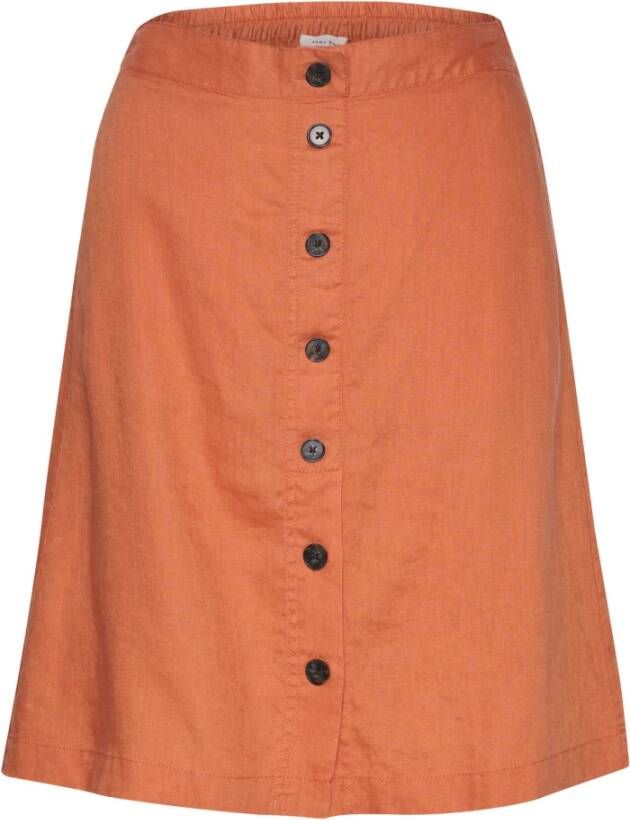 Part Two Elegante A-Lijn Midi Rok Oranje Dames