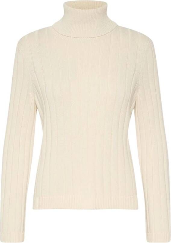 Part Two Gestreepte Gebreide Trui voor Vrouwen Beige Dames
